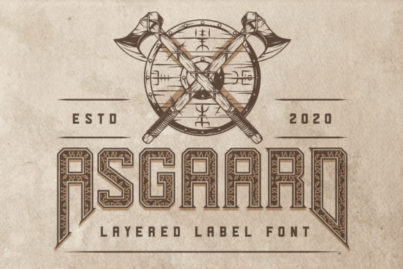 Asgaard Display Font for Mythical Brand Identity