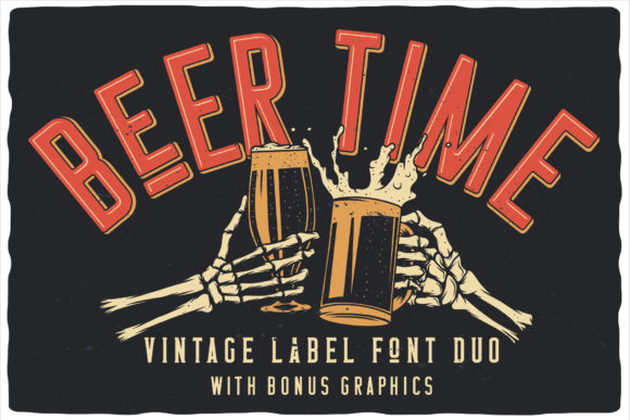 Beer Time: A Bold Vintage Display Font for Editorial Branding