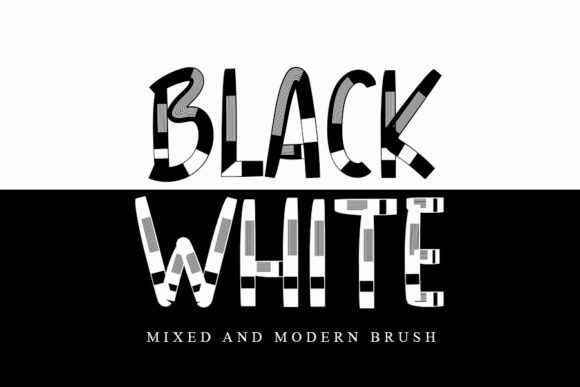 Black White Typeface for Playful Branding and Labels