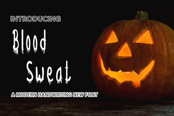 Blood Sweat: A Unique and Quirky Display Font for Halloween Designs