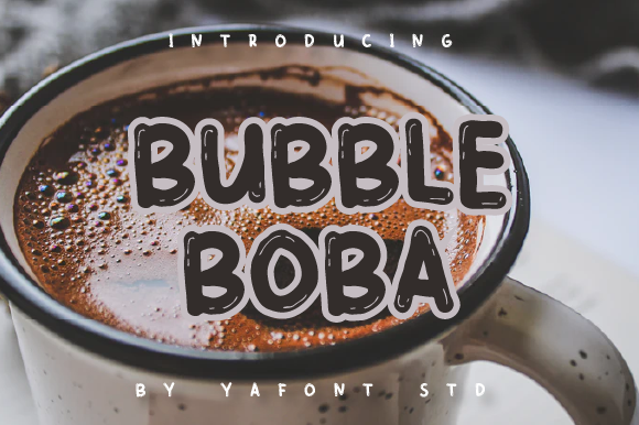 Bubble Boba Display Font for Joyful Digital Branding