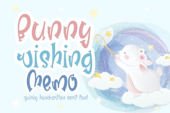 Bunny Wishing Memo: A Cute and Quirky Display Font for Branding