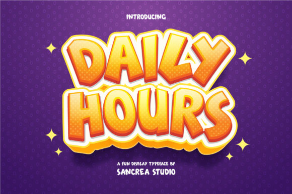 Daily Hours: A Bold Display Font for Handmade Branding