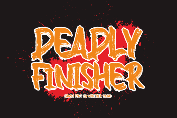 Deadly Finisher: A Bold Brushed Display Font for Editorial Design