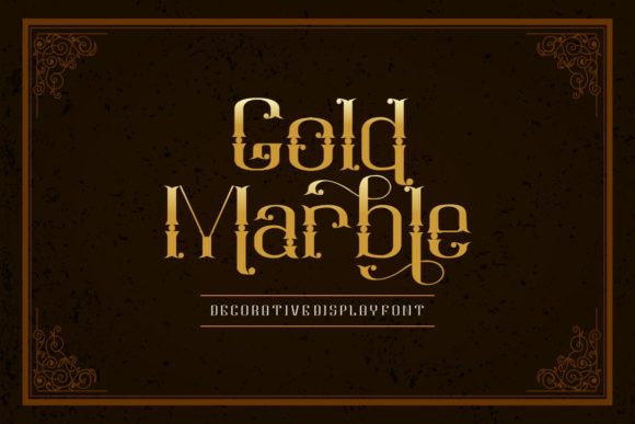 Gold Marble Display Font Review for Campaign Design