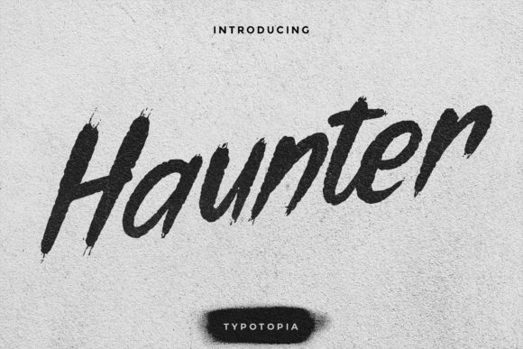 Haunter Bold Brushed Display Font for Modern Branding