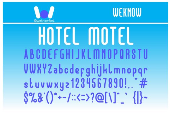Hotel Motel Typeface: Minimal Display Font for Crafters and Sellers