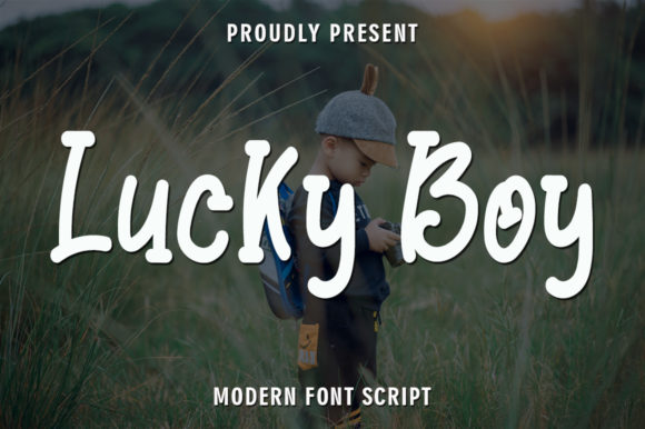 Lucky Boy Display Font for Playful Editorial Design