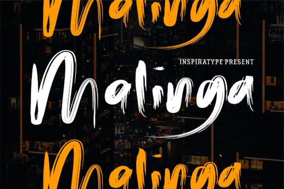 Malinga Brushed Display Font for Handmade Branding
