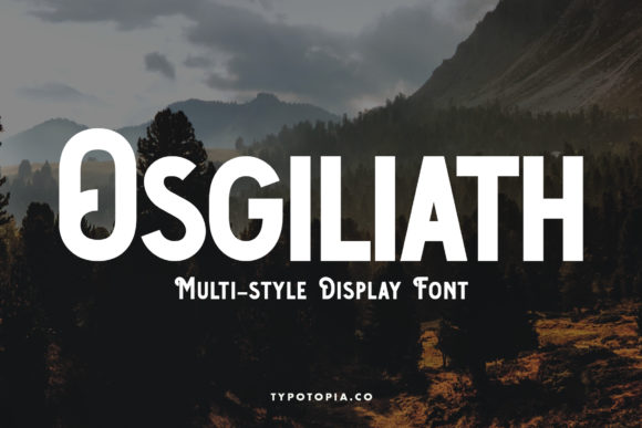 Osgiliath: A Bold Display Font for Handmade Product Branding