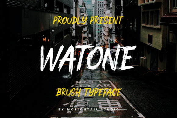 Watone Bold Brushed Display Font for Digital Branding